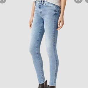 ALLSAINTS Blue Grace Skinny Jeans